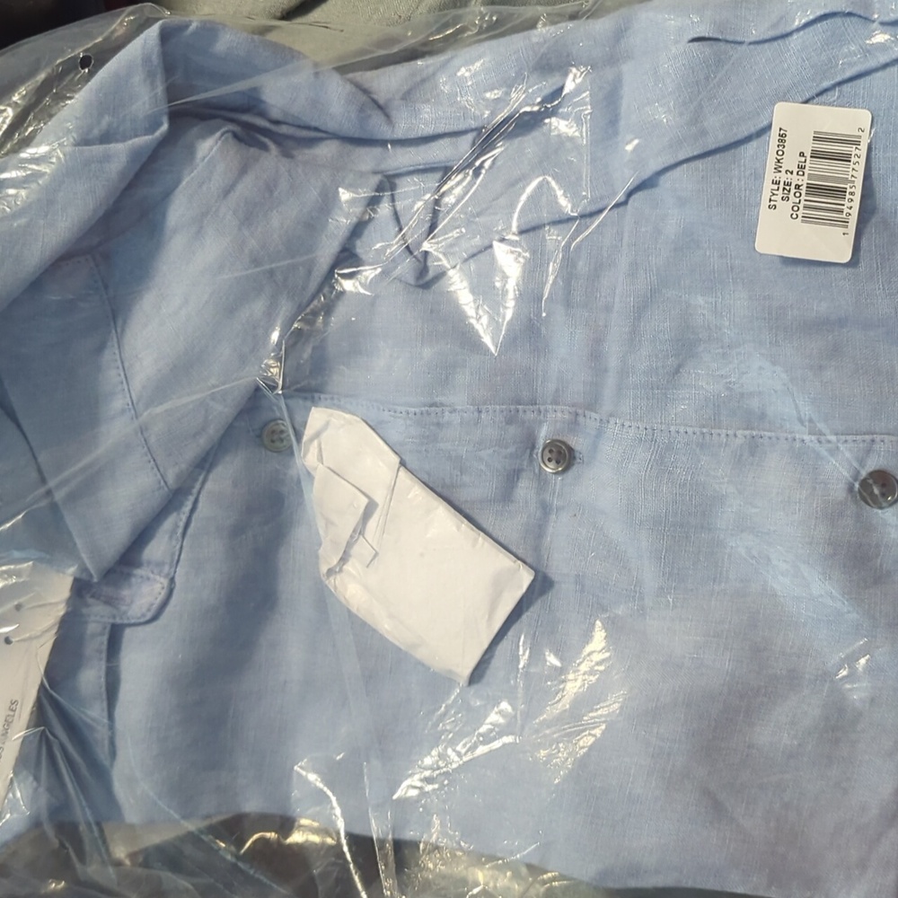 James Perse Lightweight Linen Shirt Delta Pigment- 2 - Picture 4 of 4